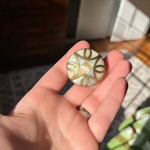 Anthropolgie Mother of Pearl and Brass Cabinet Knobs